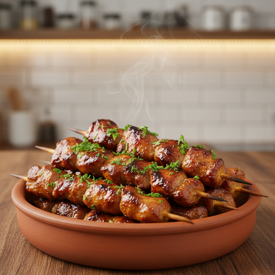 Kipsaté borrelstokjes