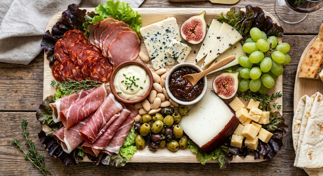 Rijk Gevulde Mediterrane Borrelplank +- 4 personen